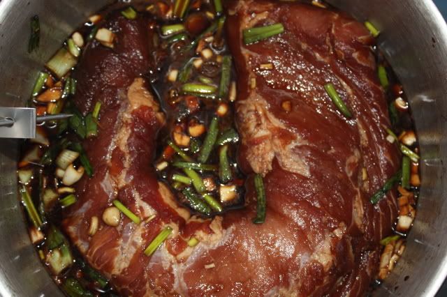 Pork loin in Chinese BBQ marinade